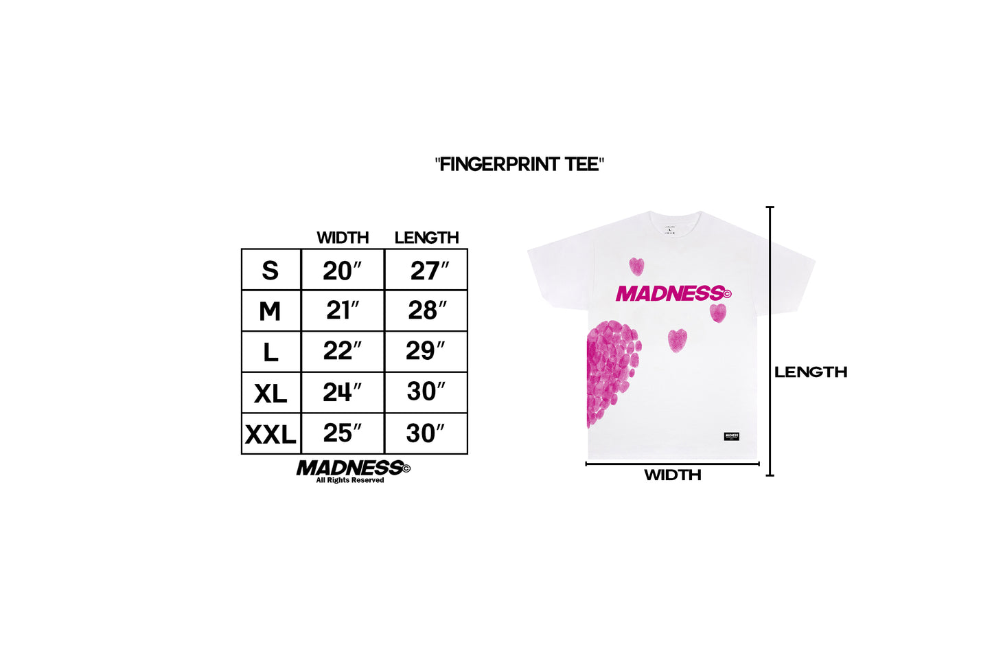 FINGERPRINT TEE - WHITE